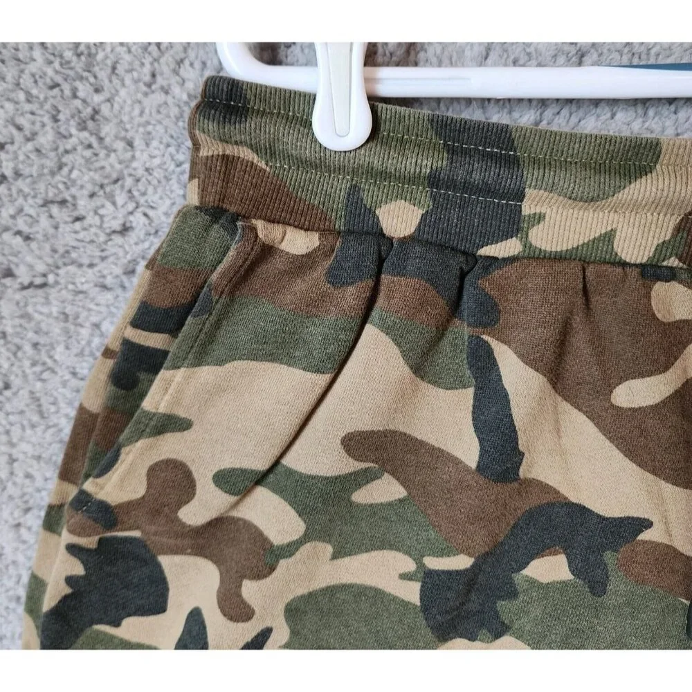True Religion Camo Spellout Drawstring Basketball‎ Knit Shorts Size XL 36 Waist